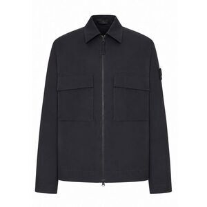 Stone Island Men Cotton Overshirt With Badge On The Sleeve